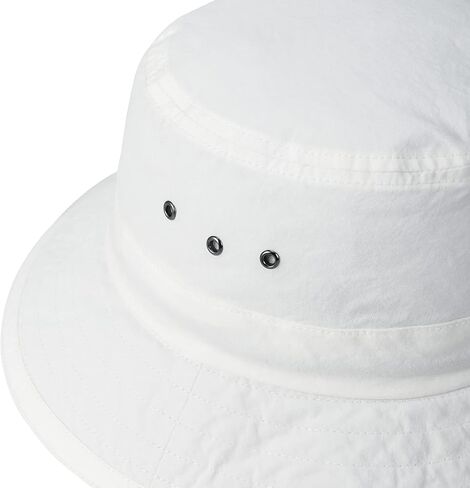 قبعة دلو من القطن المغسول للرجال من VOBOOM، قبعة Boonie قابلة للتعبئة للحماية من الشمس (أبيض) in Kuwait