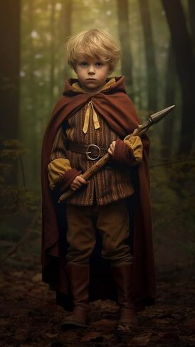 Green Renaissance Costume for Boys - Kids Medieval Cloak With Hood Halloween Ranger Wizard Elven Hooded Cape Robe in Saudi Arabia