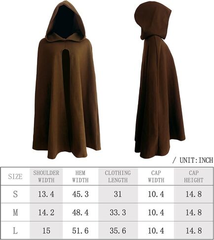 Green Renaissance Costume for Boys - Kids Medieval Cloak With Hood Halloween Ranger Wizard Elven Hooded Cape Robe in Saudi Arabia