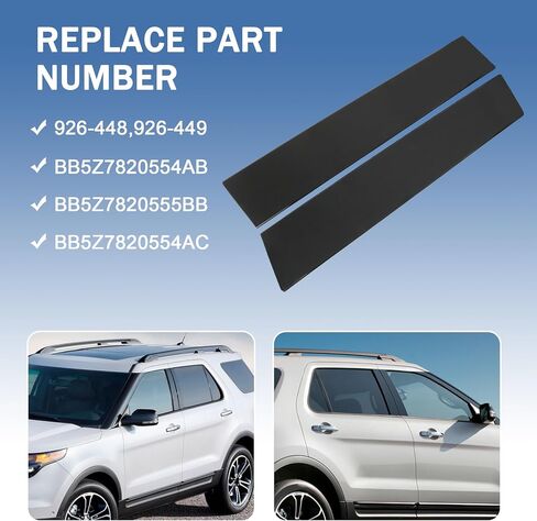 B Pillar Molding Trim 926-449 Front Right Passenger Side Door Applique Replacement for Ford Explorer 2011-2016 BB5Z7820554AB Gloss Black in Saudi Arabia