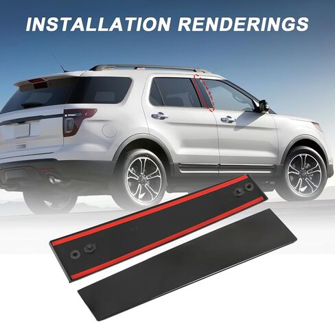 B Pillar Molding Trim 926-449 Front Right Passenger Side Door Applique Replacement for Ford Explorer 2011-2016 BB5Z7820554AB Gloss Black in Saudi Arabia