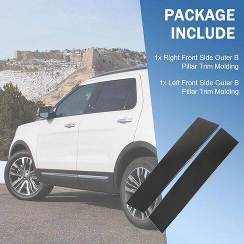 B Pillar Molding Trim 926-449 Front Right Passenger Side Door Applique Replacement for Ford Explorer 2011-2016 BB5Z7820554AB Gloss Black in Saudi Arabia