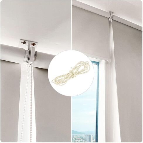 uxcell Blinds Beaded Chain Cord, 2.62 Yards 3Pcs Roman Vertical Roller Shades for Window Curtain Blind Replacement Parts, Beige in Kuwait