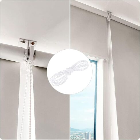 uxcell Blinds Beaded Chain Cord, 2.62 Yards 3Pcs Roman Vertical Roller Shades for Window Curtain Blind Replacement Parts, Beige in Kuwait