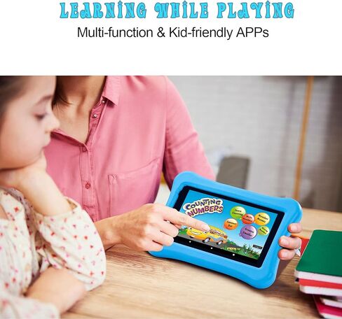 تابلت AWOW للأطفال مقاس 8 بوصات مضاد للضوء الأزرق KIDOZ مثبت مسبقًا بنظام Android 11 Go 2+32 جيجابايت لأجهزة الكمبيوتر اللوحية للأطفال مع حافظة مقاومة للأطفال قابلة للتعديل 2.4G WiFi 1280x800 لحماية العين HD عرض القلم النشط in Kuwait