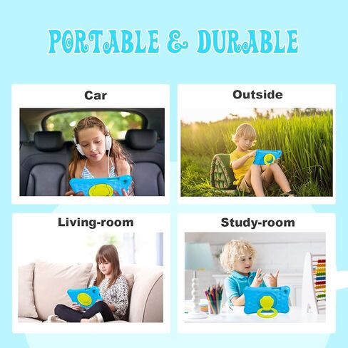 تابلت AWOW للأطفال مقاس 8 بوصات مضاد للضوء الأزرق KIDOZ مثبت مسبقًا بنظام Android 11 Go 2+32 جيجابايت لأجهزة الكمبيوتر اللوحية للأطفال مع حافظة مقاومة للأطفال قابلة للتعديل 2.4G WiFi 1280x800 لحماية العين HD عرض القلم النشط in Kuwait