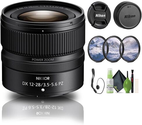 Nikon NIKKOR Z DX 12-28mm f/3.5-5.6 PZ VR Lens Z (20118) + Filter Kit + Cap Keeper + Cleaning Kit in Saudi Arabia