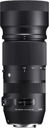 Sigma 100-400mm f/5-6.3 DG OS HSM Contemporary Lens for Canon EF Bundle with USB Dock, 32GB SD Card, and Photography Cleaning Kit (4 Items) in Saudi Arabia