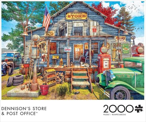 Buffalo Games - Dominic Davison - Dennison's Store & Post Office - 2000 Piece Jigsaw Puzzle for Adults Challenging Puzzle Perfect for Game Nights in Saudi Arabia