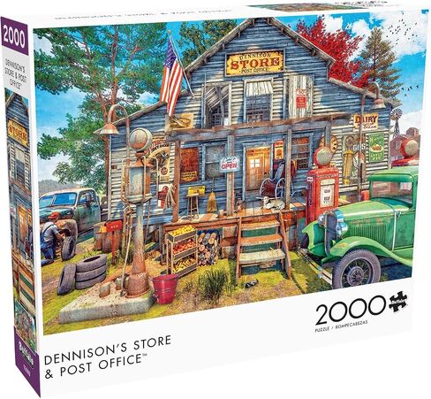 Buffalo Games - Dominic Davison - Dennison's Store & Post Office - 2000 Piece Jigsaw Puzzle for Adults Challenging Puzzle Perfect for Game Nights in Saudi Arabia