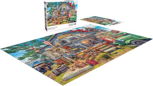Buffalo Games - Dominic Davison - Dennison's Store & Post Office - 2000 Piece Jigsaw Puzzle for Adults Challenging Puzzle Perfect for Game Nights in Saudi Arabia