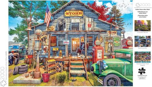 Buffalo Games - Dominic Davison - Dennison's Store & Post Office - 2000 Piece Jigsaw Puzzle for Adults Challenging Puzzle Perfect for Game Nights in Saudi Arabia