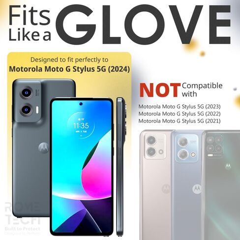حافظة لهاتف Moto G Stylus 5G (2024) مزودة بمشبك حزام ومسند، حافظة هاتف واقية مزدوجة الطبقات مقاومة للصدمات بدون شاشة لهاتف Moto G Stylus 5G - أسود وبرتقالي in Saudi Arabia