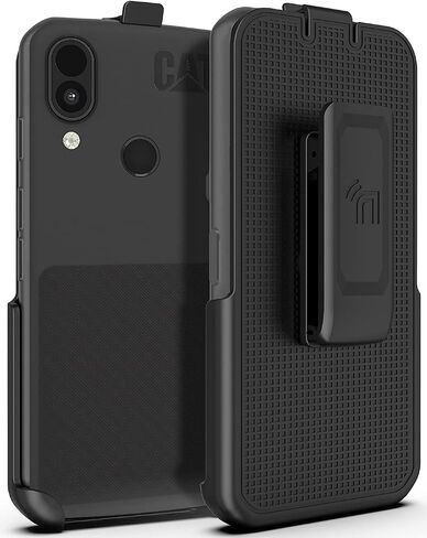 Holster for CAT S62, Nakedcellphone Black [Rotating/Ratchet] Belt Clip Holder Case [with Kickstand] Compatible with Caterpillar CAT S62 Pro Phone in Saudi Arabia