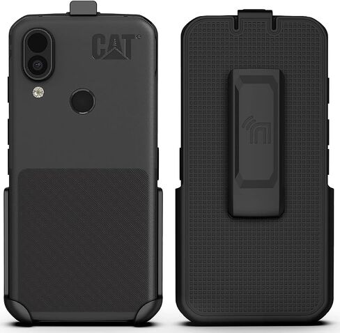 Holster for CAT S62, Nakedcellphone Black [Rotating/Ratchet] Belt Clip Holder Case [with Kickstand] Compatible with Caterpillar CAT S62 Pro Phone in Saudi Arabia
