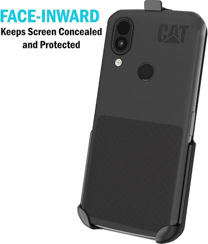 Holster for CAT S62, Nakedcellphone Black [Rotating/Ratchet] Belt Clip Holder Case [with Kickstand] Compatible with Caterpillar CAT S62 Pro Phone in Saudi Arabia
