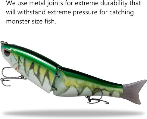 Bassdash SwimShad Glide Baits Jointed Swimbait Bass Pike Salmon Trout Muskie Fishing Lure,3-Pack in Saudi Arabia