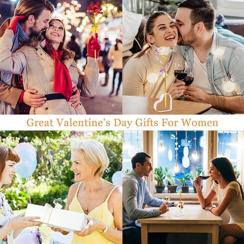 Rose Flower Gifts for Women-Colorful Rainbow Artificial Flower Rose with Love Base-Valentines Wedding Anniversary Birthday Gifts for Women Mom Grandma Wife in Saudi Arabia