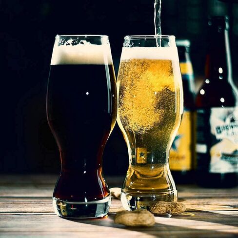 Pint Glasses,20oz British Beer Glass,Classics Craft Beer Glasses,Premium Beer Glasses Tumbler Set of 4, Pub Beer Glasses,Unique Design Beer Glasses Easy Stacking in The Cupboard in Saudi Arabia