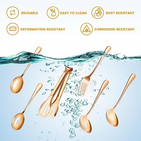 Serving Utensils Set for Partie, Silver Stainless Steel Metal Serveware Large Serving Spoons, Slotted Spoons, Forks, Tongs, Soup and Skimmer Spoon, Cake Server for Buffet, Catering, Entertaining 15pcs in Saudi Arabia
