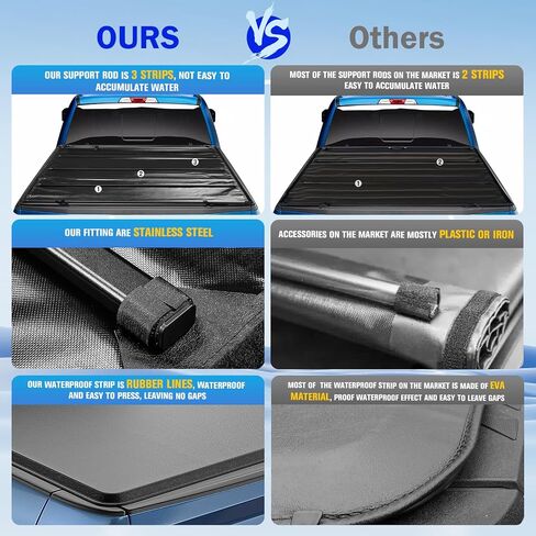 6.5FT Soft Roll Up Truck Bed Tonneau Cover for 2022-2024 Tundra 6.5 FT (79") Bed Styleside Fleetside in Saudi Arabia