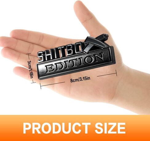 VAGURFO Alloy Shitbox Edition Emblems,Car Emblem Badge 3D Sticker Decal,3D Fender Sticker Badge Nameplate Decal Stickers Replacement Compatible with Most Car Truck SUV(Black) in Saudi Arabia