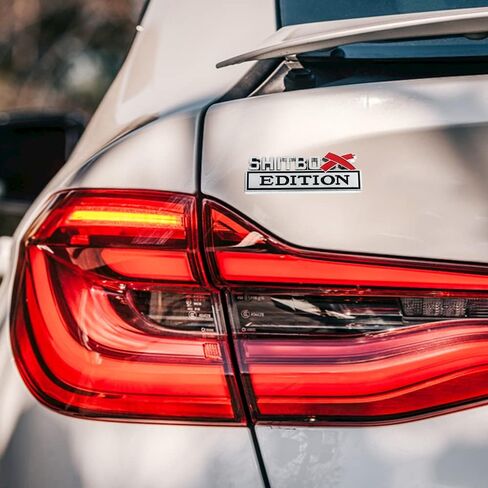 VAGURFO Alloy Shitbox Edition Emblems,Car Emblem Badge 3D Sticker Decal,3D Fender Sticker Badge Nameplate Decal Stickers Replacement Compatible with Most Car Truck SUV(Black) in Saudi Arabia