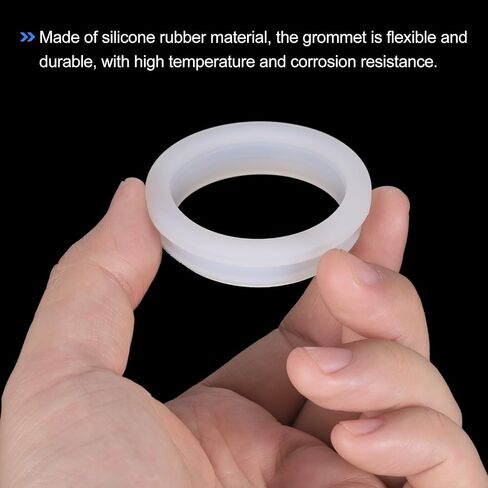 MECCANIXITY 2Pcs Snap Rubber Grommet Hole Plug Mount Dia 34.6mm ID 28.5mm H 12.7mm Seal Anti-Scratch for Electrical Box Cable Pipe Transparent in Saudi Arabia