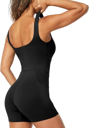 Jumpsuits For Women Tummy Control One Piece Shorts Sleeveless Onesies Bodycon Rompers Casual Summer Outfits in Saudi Arabia