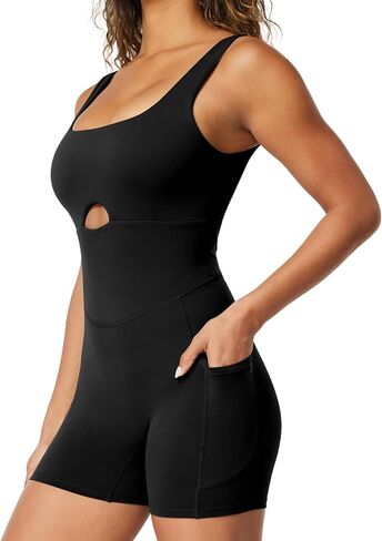 Jumpsuits For Women Tummy Control One Piece Shorts Sleeveless Onesies Bodycon Rompers Casual Summer Outfits in Saudi Arabia