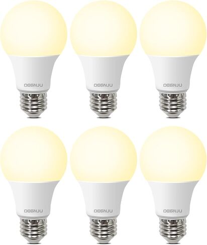 لمبات إضاءة LED مكافئة 60 وات، لمبة إضاءة A19 بيضاء ناعمة 2700K 800LM 8.5 وات، مصابيح إضاءة قياسية غير قابلة للتعتيم E26 قاعدة متوسطة، 6 عبوات in Kuwait