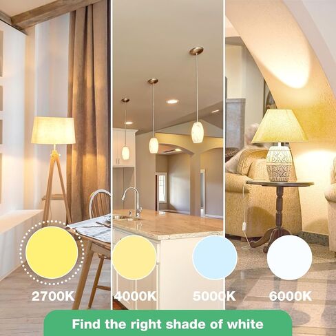 لمبات إضاءة LED مكافئة 60 وات، لمبة إضاءة A19 بيضاء ناعمة 2700K 800LM 8.5 وات، مصابيح إضاءة قياسية غير قابلة للتعتيم E26 قاعدة متوسطة، 6 عبوات in Kuwait