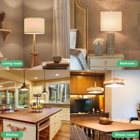 لمبات إضاءة LED مكافئة 60 وات، لمبة إضاءة A19 بيضاء ناعمة 2700K 800LM 8.5 وات، مصابيح إضاءة قياسية غير قابلة للتعتيم E26 قاعدة متوسطة، 6 عبوات in Kuwait