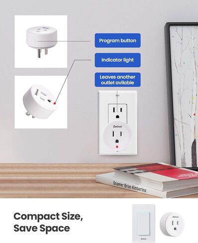 Remote Control Outlet Plug Switch, Buckle Design & Removable Wireless Light Switch, No Wiring Needed, 300 ft, 15A/1500W, Programmable, for Household Appliances in Kuwait