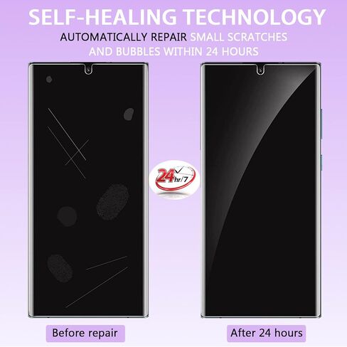 [عبوتان + 2] واقي شاشة للخصوصية Samsung Galaxy S22 Ultra + واقي عدسة الكاميرا، واقي شاشة مرن للخصوصية [ليس زجاجًا] [يدعم بصمة الإصبع] [تغطية كاملة] in Kuwait