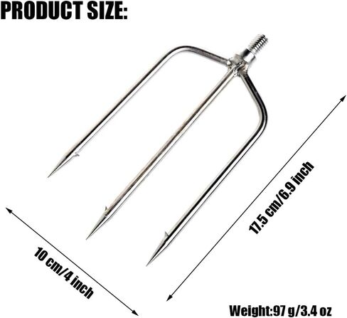 الصيد الحربة الفولاذ المقاوم للصدأ الصيد الرمح صلابة الصيد Gaff أزعج 8 مللي متر المسمار لضفدع الأسماك في الهواء الطلق in Kuwait