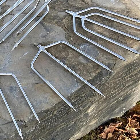 الصيد الحربة الفولاذ المقاوم للصدأ الصيد الرمح صلابة الصيد Gaff أزعج 8 مللي متر المسمار لضفدع الأسماك في الهواء الطلق in Kuwait