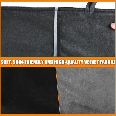 غطاء مقعد عالمي مناسب لمقاعد الشاحنة والسيارة، حماية قوية وتدوم طويلاً من المخمل الهولندي غطاء وسادة السيارة (أسود ورمادي) in Kuwait