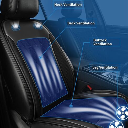 1 قطعة غطاء مقعد السيارة التبريد، وسادة مقعد السيارة جيدة التهوية بدرجة حرارة قابلة للتعديل 12 فولت شاحنة الدفع الرباعي مناسبة عالميًا لغطاء مقعد السيارات الصيفي وسادة تبريد تبريد المقعد in Kuwait