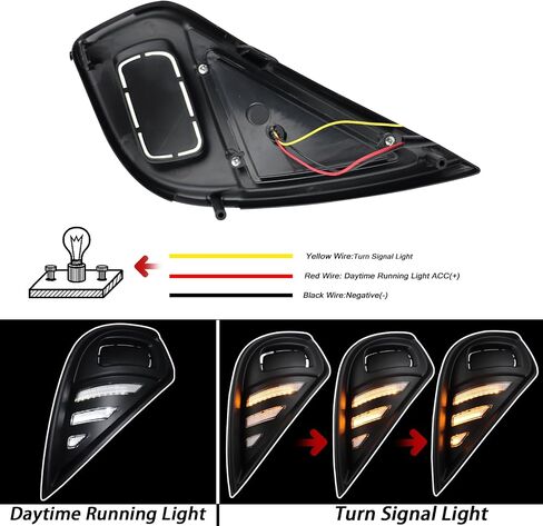 2PCs LED Front Bumper Fog Lights Compatible with 2020-2023 Toyota Highlander White DRL Amber Dynamic Turn Signal Lamps in Saudi Arabia