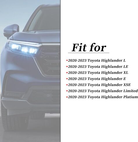 2PCs LED Front Bumper Fog Lights Compatible with 2020-2023 Toyota Highlander White DRL Amber Dynamic Turn Signal Lamps in Saudi Arabia