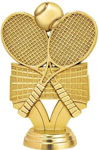 Crown Awards Tennis Trophies with Custom Engraving, 6" Personalized Tennis Racquets Trophy On Black Base Prime in Saudi Arabia