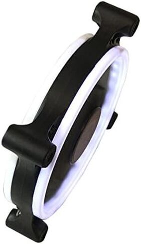 APEVIA 12L-CWH 120mm Silent Dual Rings White LED Fan with 32 x LEDs & 8 x Anti-Vibration Rubber Pads in Kuwait