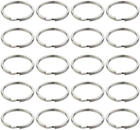 100pcs Iron Silver Split Key Chain Ring Connector Keychain Double Loop Jump Rings Connector Keychain Ring Clips Loop Holder in Saudi Arabia