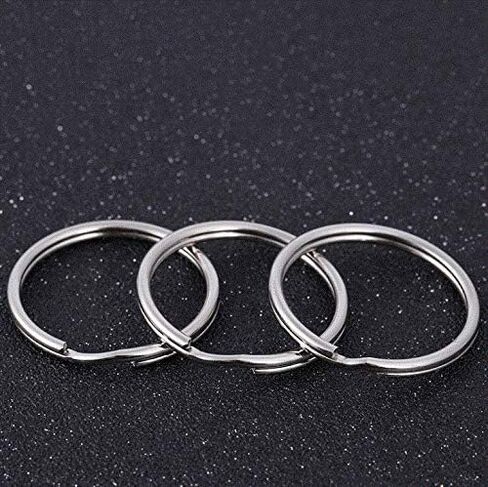 100pcs Iron Silver Split Key Chain Ring Connector Keychain Double Loop Jump Rings Connector Keychain Ring Clips Loop Holder in Saudi Arabia