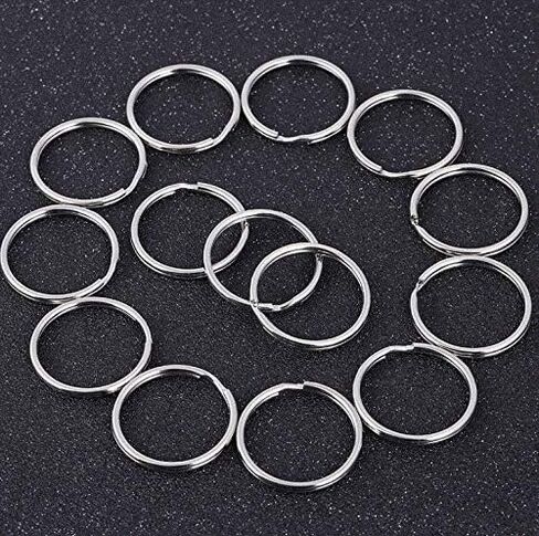 100pcs Iron Silver Split Key Chain Ring Connector Keychain Double Loop Jump Rings Connector Keychain Ring Clips Loop Holder in Saudi Arabia