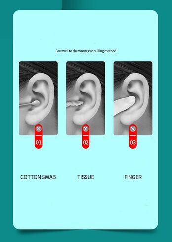مجموعة إزالة شمع الأذن مكونة من 6 قطع، مجموعة أدوات تنظيف الأذن، أداة إزالة شمع الأذن مع حقيبة جلدية أرجواني فاتح D in Kuwait