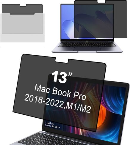 تقنية جديدة لشاشة خصوصية نانو لجهاز MacBook Pro 13 بوصة (2016-2022، M1، M2)/MacBook Air 13 بوصة (2018-2021، M1)، واقي شاشة للخصوصية بفلتر مضاد للوهج ومضاد للون الأزرق قابل للإزالة in Kuwait