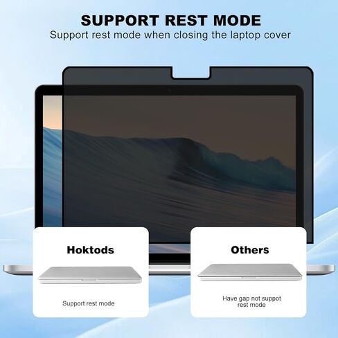 تقنية جديدة لشاشة خصوصية نانو لجهاز MacBook Pro 13 بوصة (2016-2022، M1، M2)/MacBook Air 13 بوصة (2018-2021، M1)، واقي شاشة للخصوصية بفلتر مضاد للوهج ومضاد للون الأزرق قابل للإزالة in Kuwait