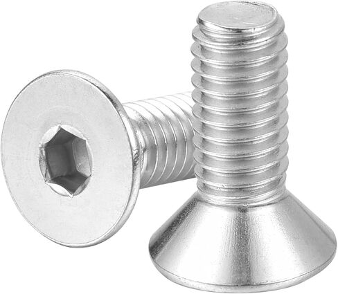 M6-1.0 × 30MM Flat Head Socket Cap Screws Countersunk Bolts Allen Socket Drive 304 Stainless Steel 18-8, Full MachineThread, 30PCS in Saudi Arabia